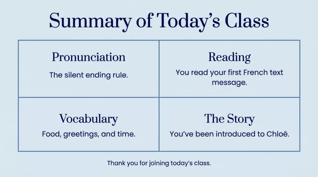 French Essentials Lesson One 1 final
