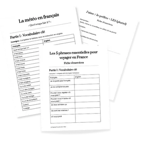 French Podcast Speak French Workshop Worksheet icon