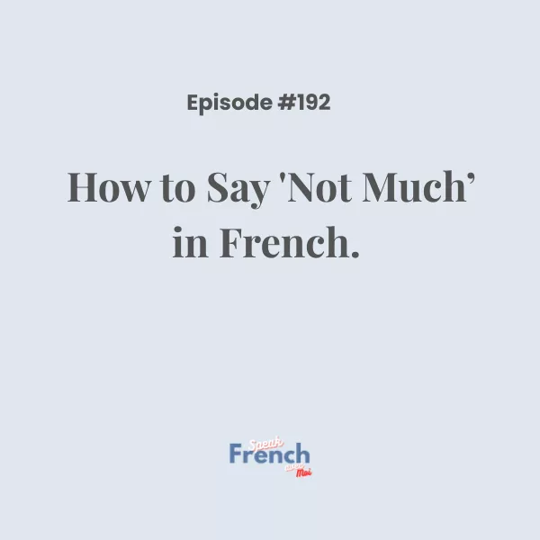 How to Say ‘Not Much’ In French