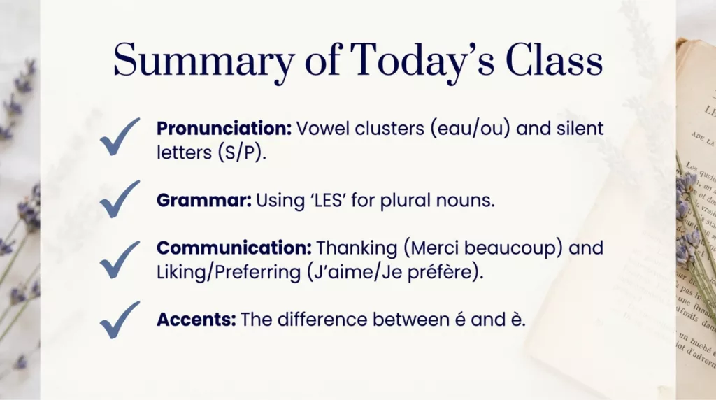 Stress Free French Communication. 1 3