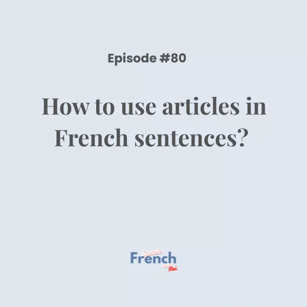 How to use articles in French sentences?