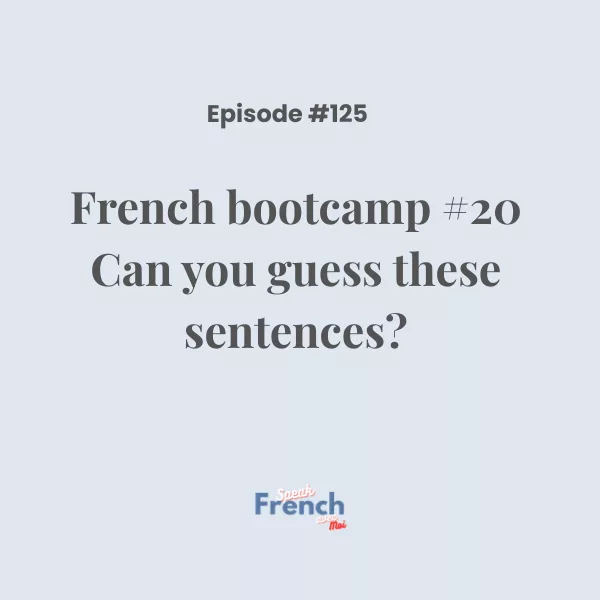 French bootcamp #20: Can you guess these sentences?